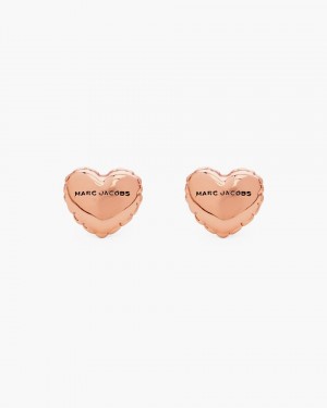 Marc Jacobs Balloon Heart Earrings Ohrringe Damen Rosa Gold | 03MHZFIXR