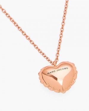 Marc Jacobs Balloon Heart Necklace Ketten Damen Rosa Gold | 85EJPFSID
