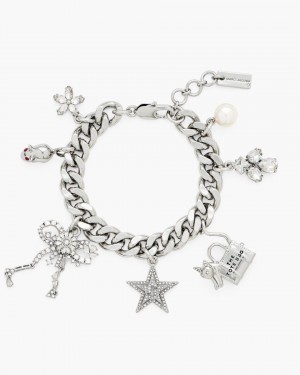 Marc Jacobs Cats Out Of The Bag Charm Bracelet Armbänder Damen Silber | 70CQFGUHM