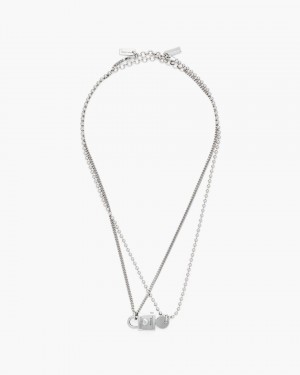 Marc Jacobs Friendship Padlock Necklace Ketten Damen Hellsilber | 36IVWHEQU