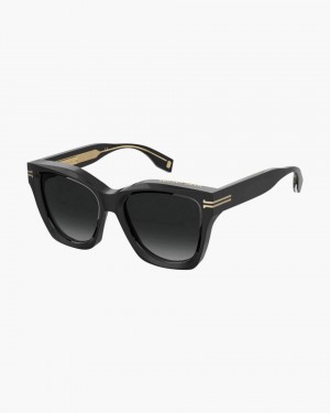 Marc Jacobs Icon Edge Oversized Square Sunglasses Sonnenbrille Damen Schwarz | 49OIAPQDN