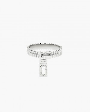 Marc Jacobs J Marc Zipper Ring Ringe Damen Silber | 91QRCGZBI