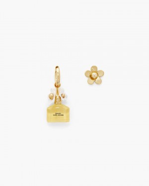 Marc Jacobs Mini Icon Daisy Earrings Ohrringe Damen Gold Gelb Mehrfarbig | 60WGZFDCK