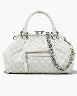 Marc Jacobs Re-Edition Quilted Leather Stam Bag Handtasche Damen Weiß | 08BXSGFVW