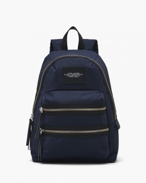 Marc Jacobs The Biker Nylon Large Backpack Rucksäcke Damen Blau | 37ZMVSRTE