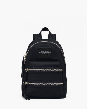 Marc Jacobs The Biker Nylon Medium Backpack Rucksäcke Damen Schwarz | 82NVKXHTQ