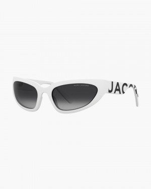 Marc Jacobs The Bold Logo Wrapped Sunglasses Sonnenbrille Damen Weiß | 84BZVSTEL