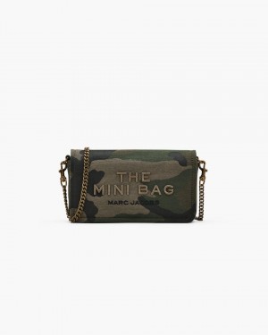 Marc Jacobs The Camo Jacquard Chain Mini Bag Große Geldbörse Damen Camouflage Mehrfarbig | 96OQFWATK