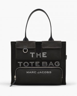 Marc Jacobs The Cargo Canvas Large Tote Bag The Tote Bag Damen Schwarz | 78PJYFELQ