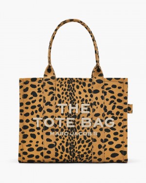 Marc Jacobs The Cheetah Canvas Large Tote Bag The Tote Bag Damen Schwarz Mehrfarbig | 34CFPBRDA
