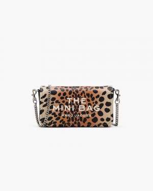 Marc Jacobs The Cheetah Chain Mini Bag Große Geldbörse Damen Schwarz Mehrfarbig | 42CSEAZUI