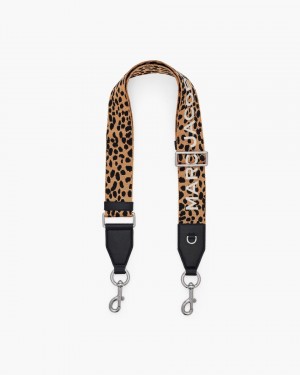 Marc Jacobs The Cheetah Embroidered Logo Strap Taschengurt Damen Schwarz Mehrfarbig | 49YMSZNRF