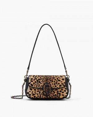 Marc Jacobs The Cheetah Haircalf Clover Shoulder Bag Umhängetasche Damen Schwarz Mehrfarbig | 36GMEBUJF