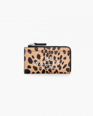 Marc Jacobs The Cheetah Top Zip Multi Wallet Kleine Geldbörse Damen Schwarz Mehrfarbig | 13RPSUYDE