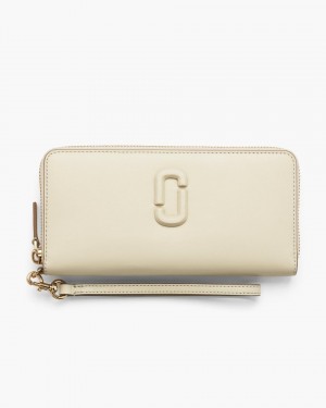 Marc Jacobs The Covered J Marc Continental Wallet Große Geldbörse Damen Weiß | 38RGWUHYP