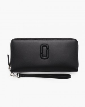Marc Jacobs The Covered J Marc Continental Wallet Große Geldbörse Damen Schwarz | 72SMUVBDL