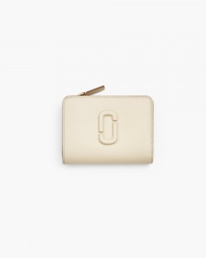 Marc Jacobs The Covered J Marc Mini Compact Wallet Kleine Geldbörse Damen Weiß | 39VRCMJAG