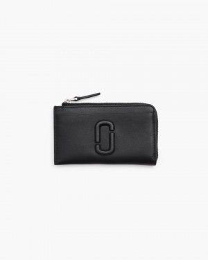 Marc Jacobs The Covered J Marc Top Zip Multi Wallet Kleine Geldbörse Damen Schwarz | 57HOEUKDF