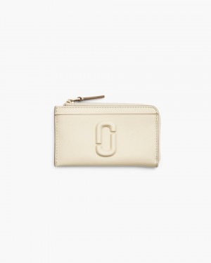 Marc Jacobs The Covered J Marc Top Zip Multi Wallet Kleine Geldbörse Damen Weiß | 79TEISBYN