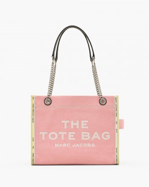 Marc Jacobs The Denim Chain Medium Tote Bag The Tote Bag Damen Rosa | 73HDJFWCX