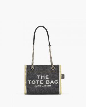 Marc Jacobs The Denim Chain Small Tote Bag The Tote Bag Damen Schwarz Waschen | 78OBZVGHW