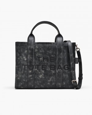 Marc Jacobs The Distressed Leather Medium Tote Bag The Tote Bag Damen Schwarz | 13COHYDZX