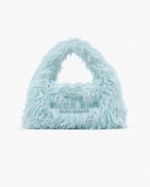 Marc Jacobs The Faux Fur Mini Sack Bag The Sack Bag Damen Blau | 65OEPGMJK