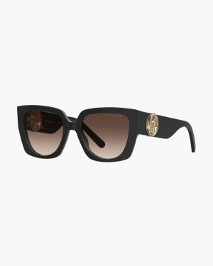 Marc Jacobs The J Marc Square Cutout Sunglasses Sonnenbrille Damen Schwarz | 70GFESPUO