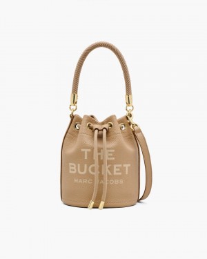Marc Jacobs The Leather Bucket Bag Umhängetasche Damen Braun | 83UBGCWTF
