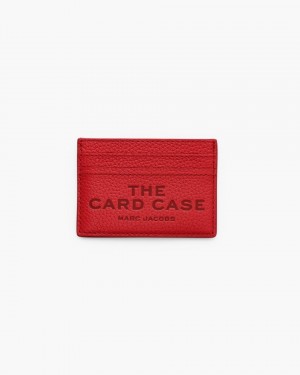 Marc Jacobs The Leather Card Case Kartenhülle Damen Rot | 24VCFIEBJ