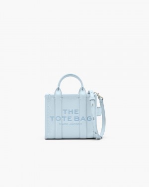 Marc Jacobs The Leather Crossbody Tote Bag Mini Tasche Damen Blau | 38KMLWIQJ