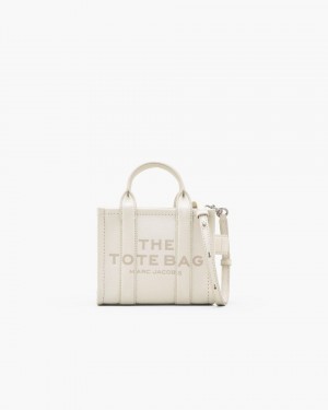 Marc Jacobs The Leather Crossbody Tote Bag The Tote Bag Damen Silber | 39QNJOFLZ