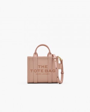 Marc Jacobs The Leather Crossbody Tote Bag Mini Tasche Damen Rosa | 80PNZEYCS