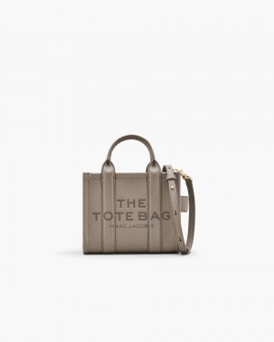 Marc Jacobs The Leather Crossbody Tote Bag The Tote Bag Damen Cement | 09BCTLMZW