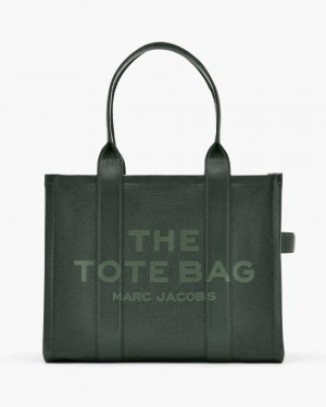 Marc Jacobs The Leather Large Tote Bag The Tote Bag Damen Dunkelgrün | 37DMNQBYE
