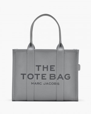 Marc Jacobs The Leather Large Tote Bag The Tote Bag Damen Grau | 61SDYFKXR