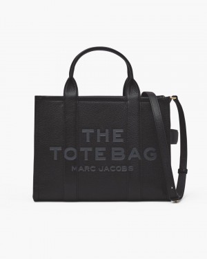 Marc Jacobs The Leather Medium Tote Bag The Tote Bag Damen Schwarz | 28LXFSGON