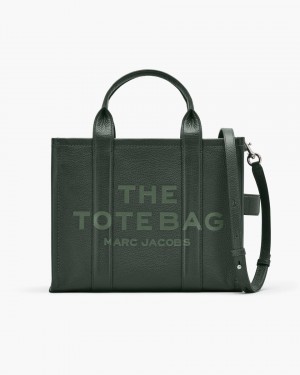 Marc Jacobs The Leather Medium Tote Bag The Tote Bag Damen Dunkelgrün | 36KFDUPQX