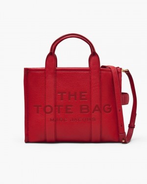 Marc Jacobs The Leather Medium Tote Bag The Tote Bag Damen Rot | 37KCYGXHS
