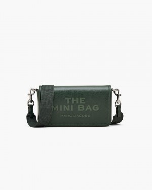 Marc Jacobs The Leather Mini Bag Große Geldbörse Damen Dunkelgrün | 51FNXRDSC