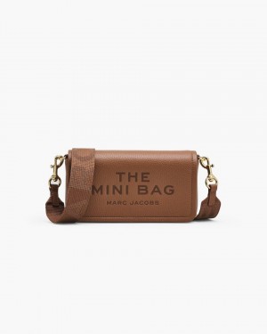 Marc Jacobs The Leather Mini Bag Umhängetasche Damen Argan Oil | 97UWFKGLS