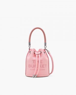 Marc Jacobs The Leather Mini Bucket Bag Bucket Tasche Damen Rosa | 54UFJIRBO