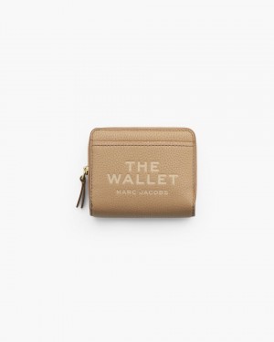 Marc Jacobs The Leather Mini Compact Wallet Kleine Geldbörse Damen Braun | 64JEYHGCR