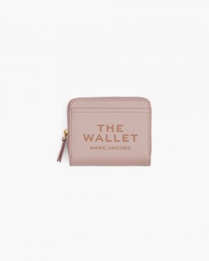 Marc Jacobs The Leather Mini Compact Wallet Kleine Geldbörse Damen Rosa | 90BTXJGDA