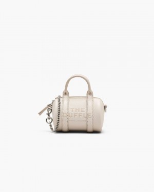 Marc Jacobs The Leather Nano Duffle Crossbody Umhängetasche Damen Silber | 96IQLOJDV