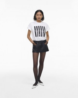 Marc Jacobs The Leather Skort Unterteile Damen Schwarz | 35OAIHJTC