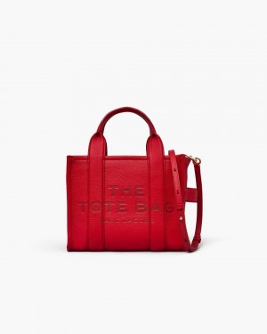 Marc Jacobs The Leather Small Tote Bag The Tote Bag Damen Rot | 43KOFSINC