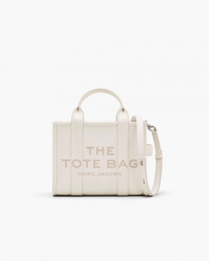 Marc Jacobs The Leather Small Tote Bag The Tote Bag Damen Silber | 92MHJQRCU