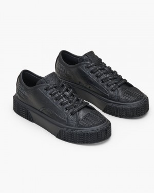 Marc Jacobs The Leather Sneaker Sneakers Damen Schwarz | 87JYMHCWT