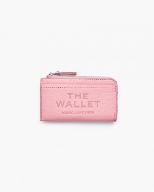 Marc Jacobs The Leather Top Zip Multi Wallet Kleine Geldbörse Damen Rosa | 69BAGLMCQ